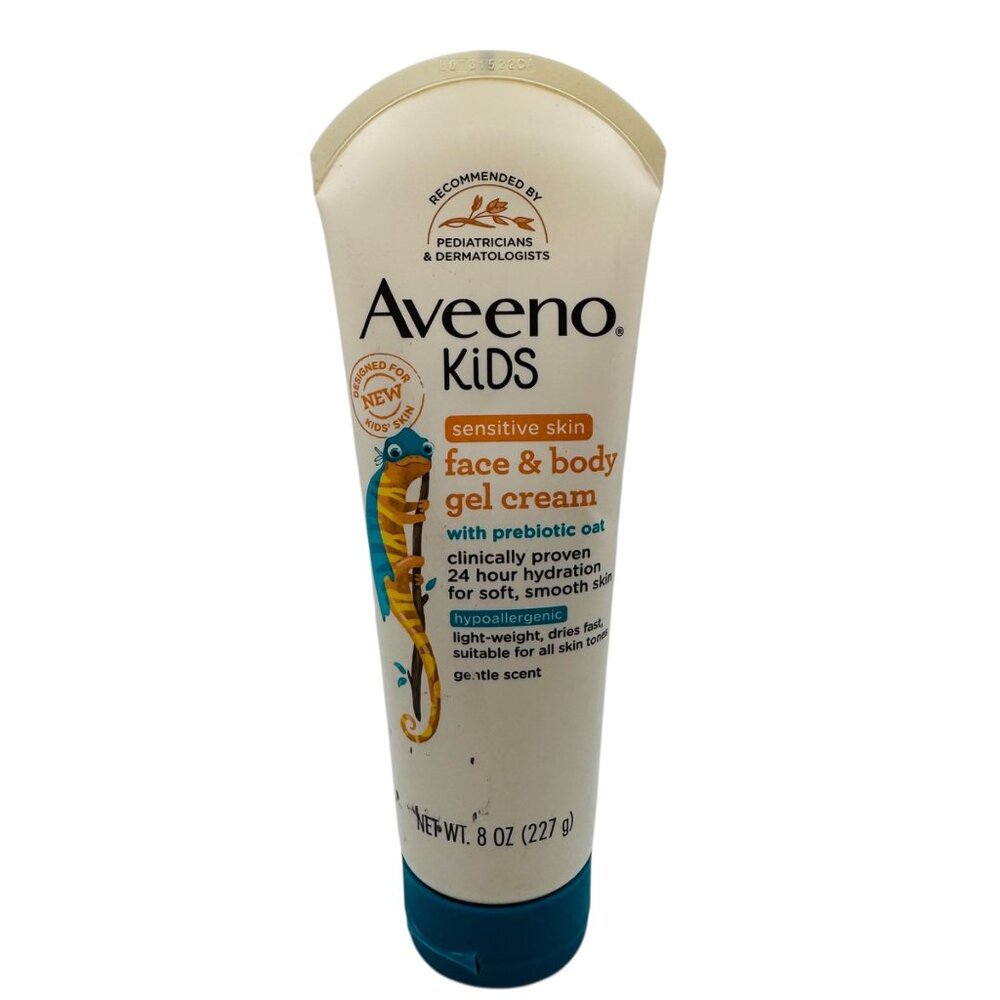Aveeno Kids Sensitive Skin Face & Body Gel Cream 8 Oz